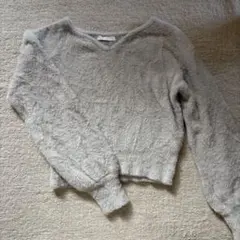 proportion body dressing ベージュ長袖 Vネックニット