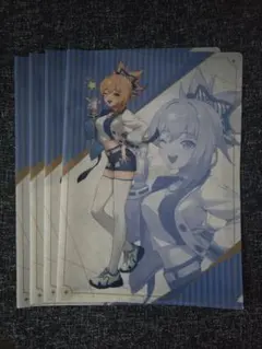 4枚セット原神　A4クリアファイル　宵宮　ローソンコラボ