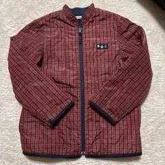 familiar アウター かわいい刺繍付き 130cm 赤チェック柄