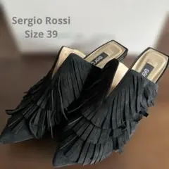 Sergio Rossi サンダル スエード フリンジ セルジオロッシ 23.5 - メルカリ