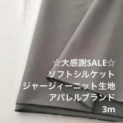 D2X/5863◆3m 感謝祭/ポリ系シルケット感ジャージィーニット生地