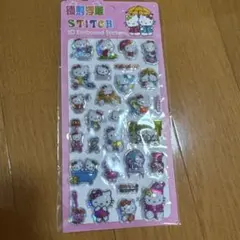 ハローキティ スティッチ 3Dエンボスステッカー