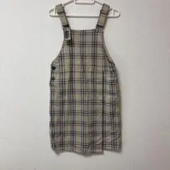 【4/15販売終了】チェック柄 ジャンバースカート