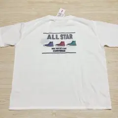 コンバース converse シューズ 刺繍　半袖 Tシャツ LL 白 ホワイトのサムネイル