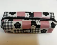 MARY QUANT 筆箱 チェック柄 花柄