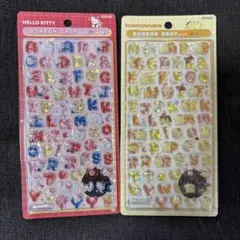 【正規品】ボンボンドロップシール2枚セット　サンリオ文字