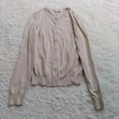 UNIQLO　ユニクロ　UVカットスーピマコットンクルーネックカーディガン S