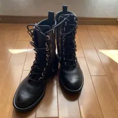 ZARA ブラック レースアップブーツ 38