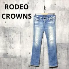RODEO CROWNS レディース スリムストレートデニム ストレートジーンズ