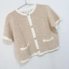 ロペピクニック 金ボタンハーフスリーブニットカーディガン20