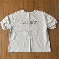 Lumière douce ライトグレー オーバーサイズTシャツ