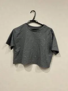 NATURAL BEAUTY BASIC ビジュー Tシャツ グレー FR