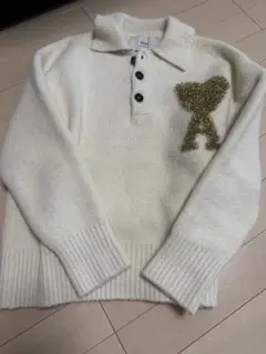 【愛様ご専用】アミ パリス(Ami Paris) ホワイトニット ハート刺繍付き