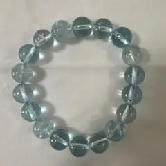パワーストーンブレスレット　ブルートパーズ、アクアマリン約10mm