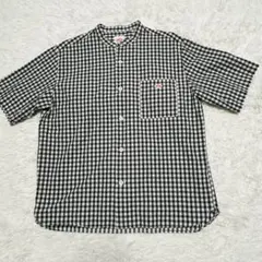 DANTON ダントン バンドカラー 半袖 チェック シャツ 42のサムネイル