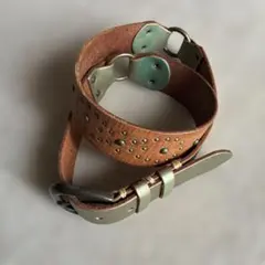 ANNA SUIスタッズ装飾付きレザーベルト