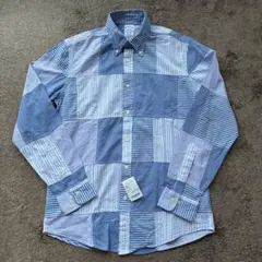 未使用タグ付き ブルックスブラザーズ パッチワークボタンダウンシャツ インド製