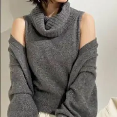 美品★定価¥26400 FRAY I.D タートルカーデアンサンブルニット