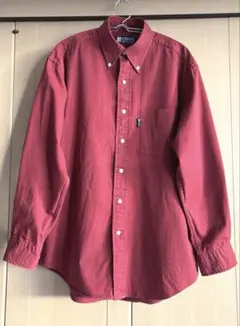 ★CHAPS RALPH LAUREN★若干厚手のボタンダウンシャツ エンジ M