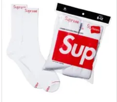 単品1足2枚入りSupreme / Hanes Crew Socks