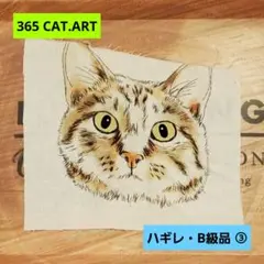 1匹ハギレ・B級品③『365CAT.ART キャットフェイス 』KOKKA