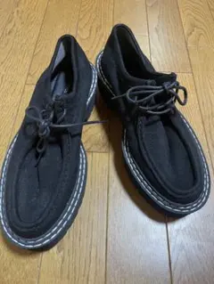 【美品】EVOL 厚底タンクソール チロリアンシューズ スエード 黒 23.5のサムネイル