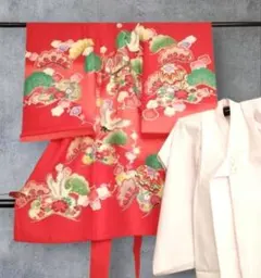 正絹　お宮参り　産着　初着　祝着　七五三　子供着物 　女の子　襦袢セット　長襦袢