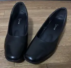 美品★Nurse ブラック パンプス 24.5cm レディース　3E ナース　黒