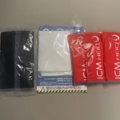 ￼￼洗えるマスク3枚　不織布マスク黒10枚　アベノマスク2枚