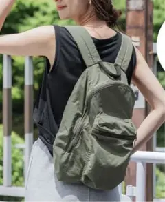 coca コカ 軽量 ポケッタブル バッグパック リュック カーキ 折り畳み