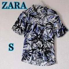 ZARA ザラ ボタニカル柄 アロハシャツ リラックスフィット Sサイズのサムネイル
