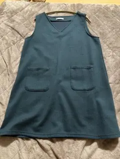 グリーン　緑　重ね着　L La-BEU ポケット付き