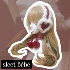 ハンドメイド イヤーマフ 耳当て 編み物 かぎ針編み 手編み レッド ハート