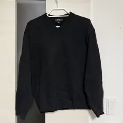 ユニクロC リラックスVネックセーター ブラック Lサイズ