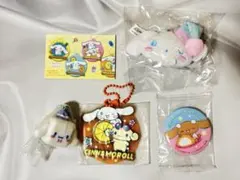 サンリオ　シナモン　シナモロール　缶バッジ　ぬいぐるみチャーム