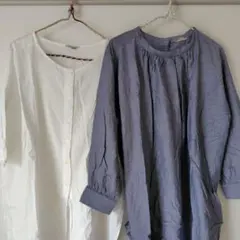 サマンサモスモス　2枚セット　ブラウス　チュニック　大きめ　丈長めブラウス