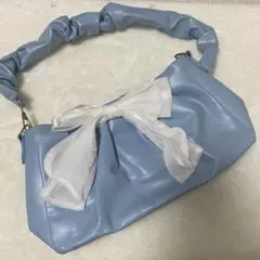 SHEIN シーイン バッグ ショルダーバッグ リボン ブルー 水色