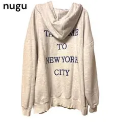 nugu グレー パーカー フリー バックプリント CHELSEA