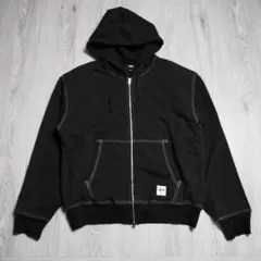 Double Face Label Zip STUSSYジップパーカー ☆入手困難☆STUSSY DOUBLE FACE LABEL ZIP HOODIE (STUSSY