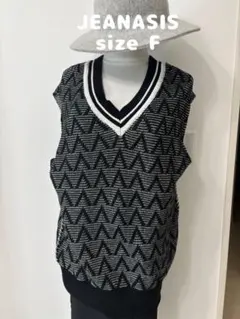 25④⑨JEANASIS ニットベスト sizeF