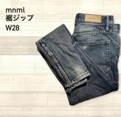 mnml ダメージジーンズ パープル セレナーデ 28 スリムフィット 