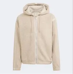 adidas ベージュ フリースフード付きジャケット