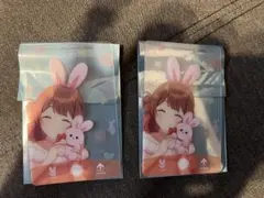 GIGO限定 学園アイドルマスター　ノベルティクリアカード　花海佑芽　2枚