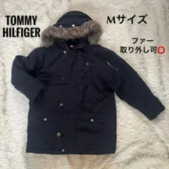 tommy トミー ダウンジャケット アウアー ファー 黒 ブラック M