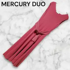 『MERCURY DUO』 (F) / リブプリーツ ニットワンピース ピンク