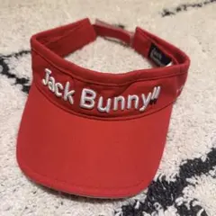 Jack Bunny!! ゴルフ　サンバイザー レッド