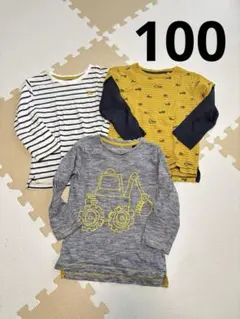 値下げ★next 工事車両 長袖Tシャツ 100cm 3枚セット★カットソー★