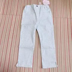 小学生 通学 ギンガムチェック ストレッチパンツ130 新品