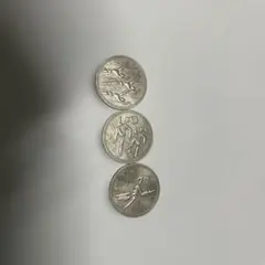 銀製セット 旧貨幣 3枚セット 高騰中‼️純銀敬老記念硬貨3枚1セット Yahoo!オークション -「敬老貨幣