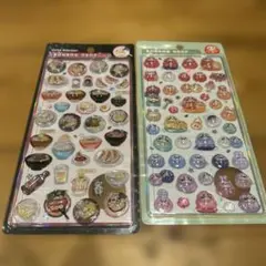 ボンボンドロップシール　和柄　だるま　ラーメン　2点セット